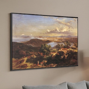 Impression Vallée de Mexico par Jose Maria Velasco : oeuvre d'art murale mexicaine