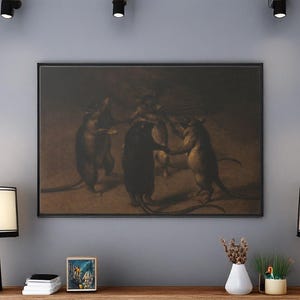 The Dance of Rats by Ferdinand van Kessel Canvas/Poster Wall Art Reproduction