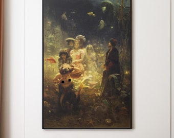 イリヤ・レーピン：水中王国のサトコ（1876） - ジクレー版画