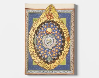 Hildegard Von Bingen God Cosmos and Humanity tela/poster riproduzione artistica da parete
