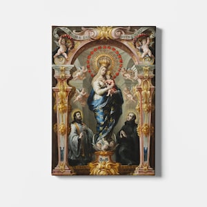 Nuestra Señora del Buen Consejo de Bartolomé Pérez Lienzo/Póster Reproducción de arte de pared, Impresión de la Virgen y el Niño
