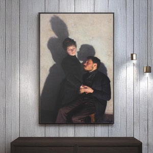 Emile Friant: Cast Shadows - Vintage Realism Painting, Framed Canvas Art