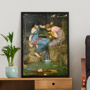 John William Waterhouse Ninfe trovare la testa di Orfeo Canvas / Poster Art Riproduzione, Romanticismo Art Print, Mitologia Wall Art