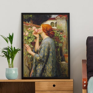 John William Waterhouse The Soul of the Rose (1903) Canvas/Poster Art Reproduction, Romanticism Art Print, Mythology Wall Art