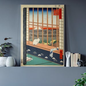 Hiroshige Asakusa Ricefields and Torinomachi Festival Canvas/Poster Art Reproduction, Ukiyo-e Woodblock Print, Japanese Wall Art