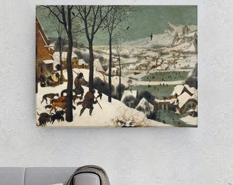 ピーテル・ブリューゲル（父）による「雪の中の狩人」の絵画、北方