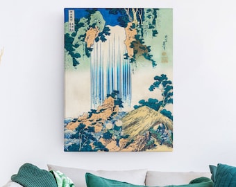 Hokusai Yoro Wasserfall asiatischer Kunstdruck: Ukiyo-e Leinwand/Poster