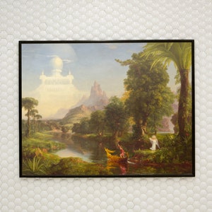 Thomas Cole The Voyage of Life: Youth Canvas/Poster Art Reproduction, Landscape Wall Art, Romanticism Painting Print