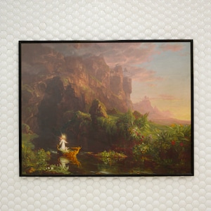 Thomas Cole The Voyage of Life: Childhood Canvas/Poster Art Reproduction, Landscape Wall Art, Romanticism Painting Print