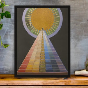 Hilma Af Klint Altarpiece No 1 Canvas/Poster Art Print, Colorful Wall Art Canvas, Hilma Af Klint Artwork, Abstract Art Poster