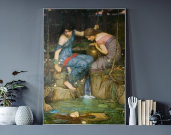 Waterhouse Nymphs Finding Orpheus Head: Romanticism Mythology Art
