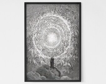 Gustave Dore Empireo Stampa: Illustrazione della Divina Commedia