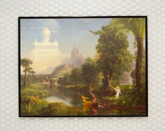 Thomas Cole 'Voyage of Life: Youth' Canvas Art Print - Romanticism Landscape