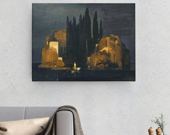 Arnold Bocklin The Isle of the Dead Canvas/Poster Art Reproduction, Symbolism Art, Romanticism Art Print