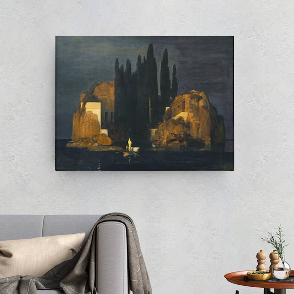 Arnold Bocklin The Isle of the Dead Canvas/Poster Art Reproduction, Symbolism Art, Romanticism Art Print