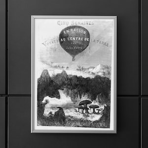 Viaggio al centro della terra Poster/Stampa su tela, Ilustration dal romanzo di Jules Verne di Édouard Riou