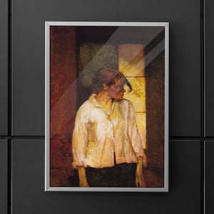 Henri de Toulouse Lautrec At Montrouge (Rosa la Rouge) Canvas/Poster Art Reproduction, Post Impressionism Art, Vintage Fine Art Print