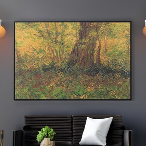 Vincent van Gogh Undergrowth Canvas/Poster Wall Art Reproduction, Post Impressionism Painting Print
