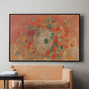 Odilon Redon Nasturtiums Canvas/Poster Wall Art Reproduction, Symbolism Painting Print