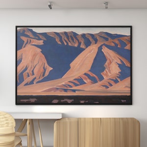 Maynard Dixon Inyo Mountains Canvas/Poster Wall Art Reproduction, Western Print, Impressionist Painting Print