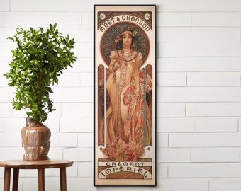Affiche La Lune 1902 Mucha - Reproduction Art Nouveau - Décor Rétro