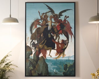 Michelangelo's Torment of Saint Anthony: Renaissance Canvas Art Print