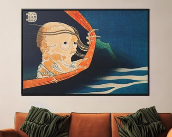 Hokusai Kohala Koheiji-kunstreproductie: Japanse houtsnede op canvas