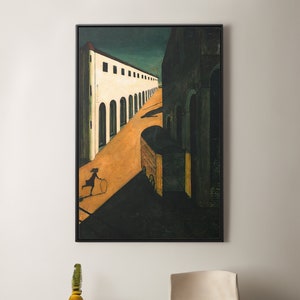 Giorgio de Chirico Mistério e melancolia de uma tela de rua/poster reprodução de arte de parede, impressão de pintura metafísica