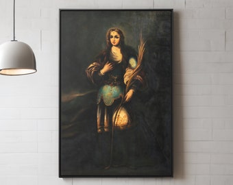 Saint Philomena Canvas/Poster Wall Art Reproduction, Religious Painting Print