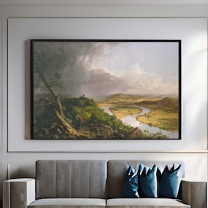 Thomas Cole The Oxbow Leinwand / Poster Wandkunst Reproduktion, Romantik Landschaftsmalerei Druck