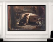 Edwin Landseer Dog Art Print: Shepherd's Chief Mourner Canvas/Poster