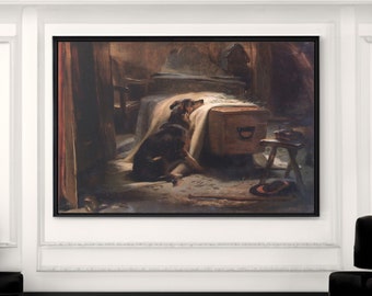 エドウィン・ランドシーア：老羊飼いの喪主（1837年）キャンバス