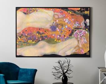 Gustav Klimt Water Serpents II Art Nouveau Canvas Print