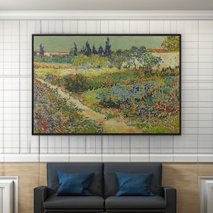 Vincent van Gogh Garden at Arles Canvas/Poster Art Reproduction, Post Impressionism Art Print, Modern Wall Art, Fine Art Painting