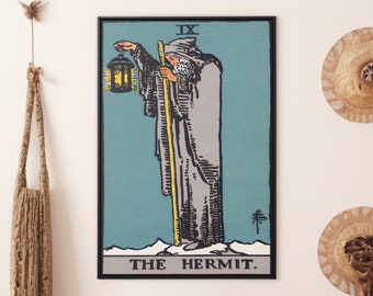 The Hermit Tarot Card Canvas/Poster Wall Art Reproduction