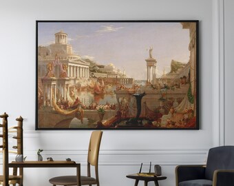 Thomas Cole 'Consummation' Canvas Print, Romanticism Landscape Art