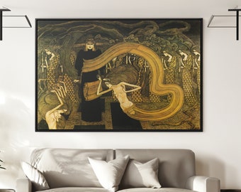 Jan Toorop Fatality Art Nouveau Canvas Print: Vintage Horror Wall Art