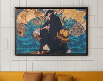 Edward Okun "Us and War" Art Nouveau Canvas Print: Museum Poster