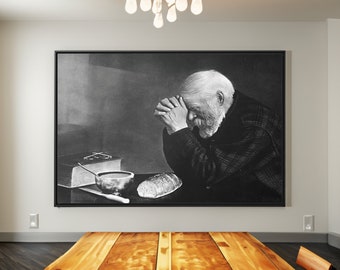 Eric Enstrom Grace Man betend Over Bread Leinwand / Poster Wand Kunst Reproduktion