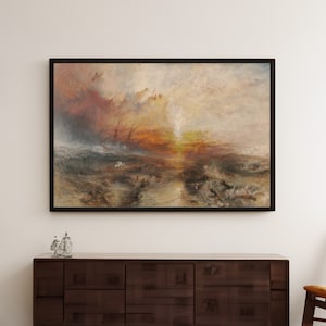 The Slave Ship von JMW Turner Leinwand Kunst Reproduktion, Romantik Gemälde Druck, Landschaft Poster