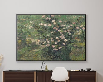 Roses von Vincent Van Gogh Leinwand Kunst Reproduktion, Sage Green Gemälde Druck, Landschaft Poster