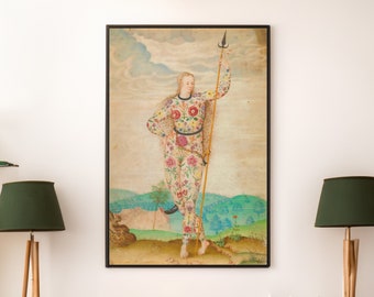 Impresión artística de la Mujer tatuada pictórica de John White: lienzo o póster
