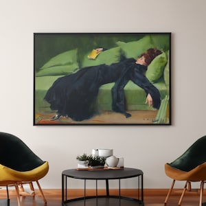Ramon Casas After The Ball Canvas/Poster Art Reproduction, The Young Decadent Girl Canvas Wall Art, Modernist Art Print