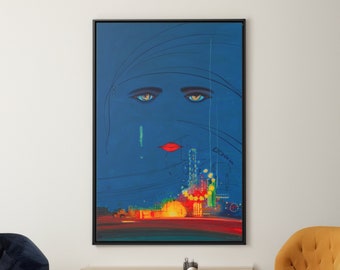 Celestial Eyes by Francis Cugat Canvas Wall Art Reproduction, The Great Gatsby Poster