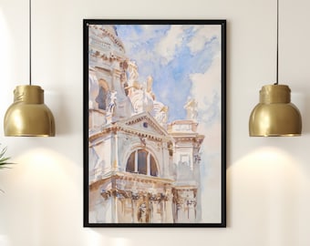 John Singer Sargent Watercolor Reproductions. Santa Maria Della