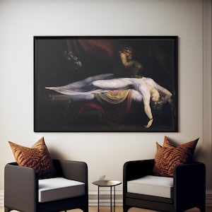 The Nightmare by Henry Fuseli Canvas/Poster Wall Art Reproduction, Famous Romanticism Painting Print