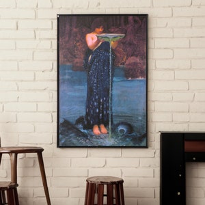 John William Waterhouse Circe Invidiosa Canvas/Poster Art Reproduction, Romanticism Art Print, Mythology Wall Art, Waterhouse Print