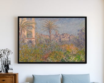 Impresión de Monet Villas en Bordighera: Arte paisajístico impresionista francés
