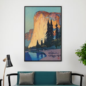 El Capitan by Yoshida Hiroshi Canvas/Poster Art Reproduction, Vintage Woodblock Print, Japanese Wall Art, Japan Art Print