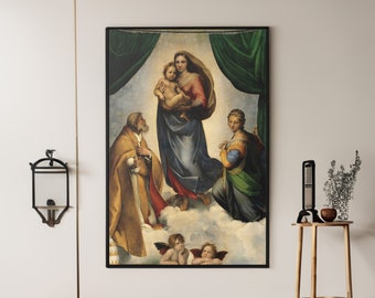 Sistine Madonna by Raphael: Renaissance Canvas Art Print